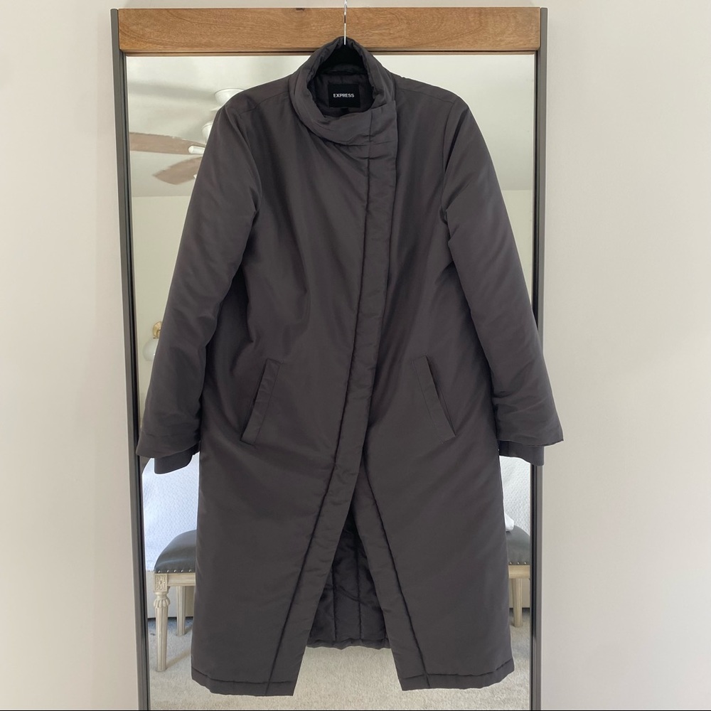 Express Long Warm Puffer Winter Coat